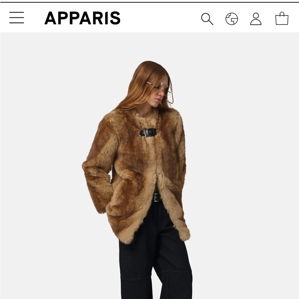 Apparis Petra blonde mink coat
